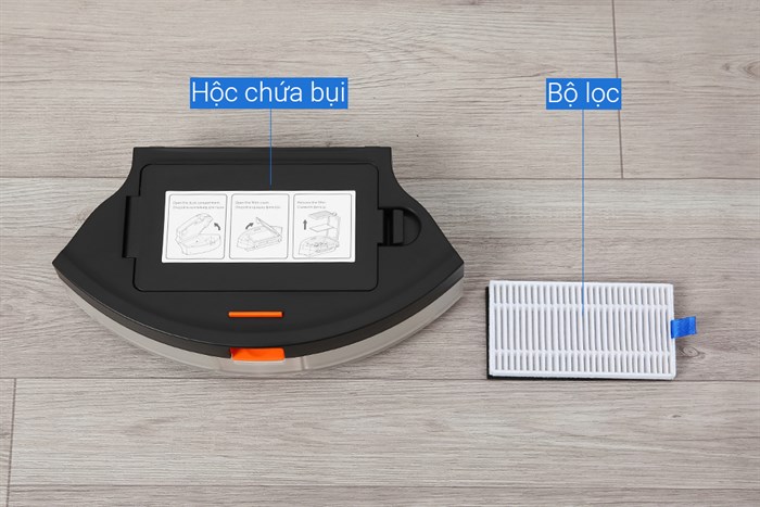 Robot hút bụi lau nhà Xiaomi Robot Vacuum E5 Black BHR8298EU